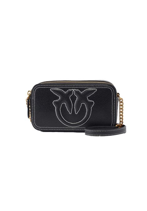 Borsa Pinko donna Carrie Camera Case Mini 103799A1LF Nera pelle tracolla scamosciata catena PINKO | Borse | 103799A1LFZ99Q