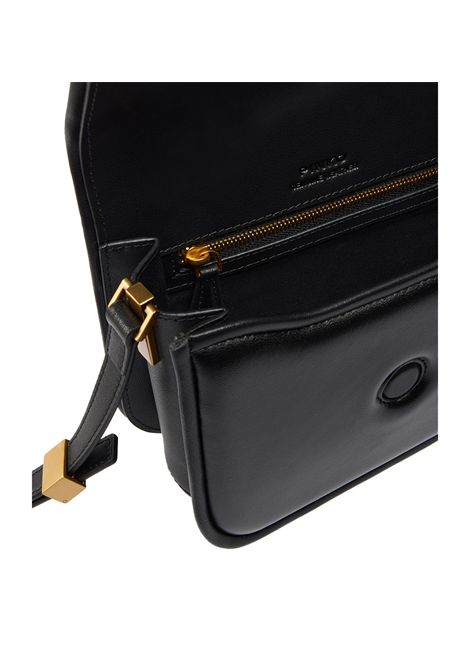 Borsa Pinko donna Love Bag Box 104297A26L Nera pelle tracolla spalla logo fibbia dorato PINKO | Borse | 104297A26LZ99