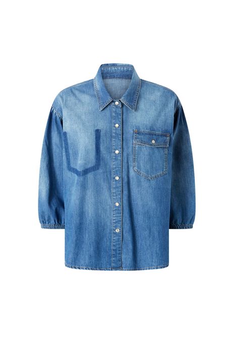 Camicia Pinko donna 104629A2DT Chobe blu denim light tre quarti PINKO | Camicie | 104629A2DTPJO