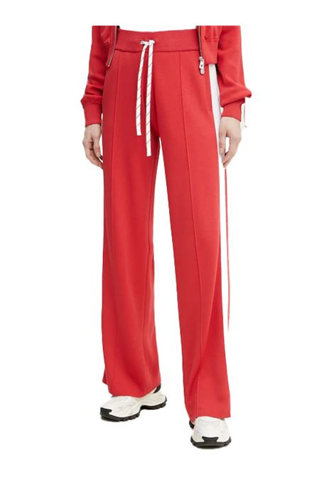 Pantalone Pinko donna Cerro 104739A2FQ Rosso viscosa scritta fascia elastica PINKO | 104739A2FQRZ1