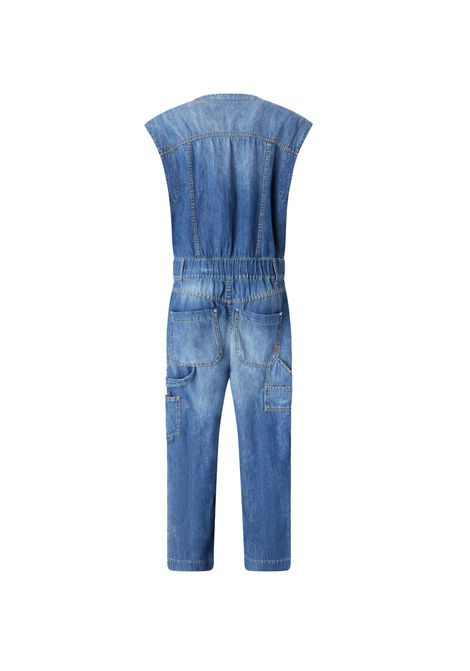 Tuta Pinko donna 104824A2GQ Tanzania blu jeans senza maniche PINKO | Tute | 104824A2GQPJD