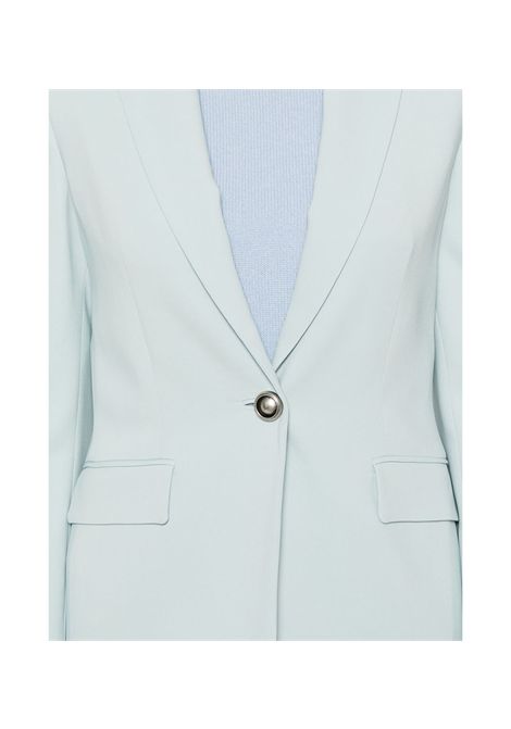 Blazer Pinko donna Gente 104930A213 Celeste monopetto viscosa cady collo a rever patta PINKO | Giacche | 104930A213E28
