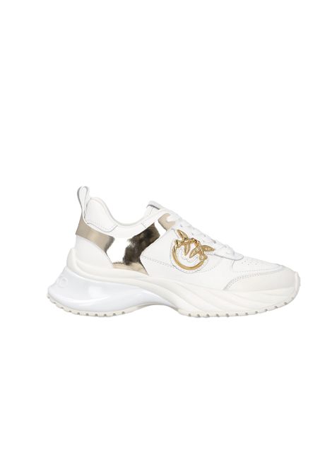 Sneakers Pinko donna Ariel SS0027P025 Bianche pelle ginnastica lacci running PINKO | SS0027P025Z1B
