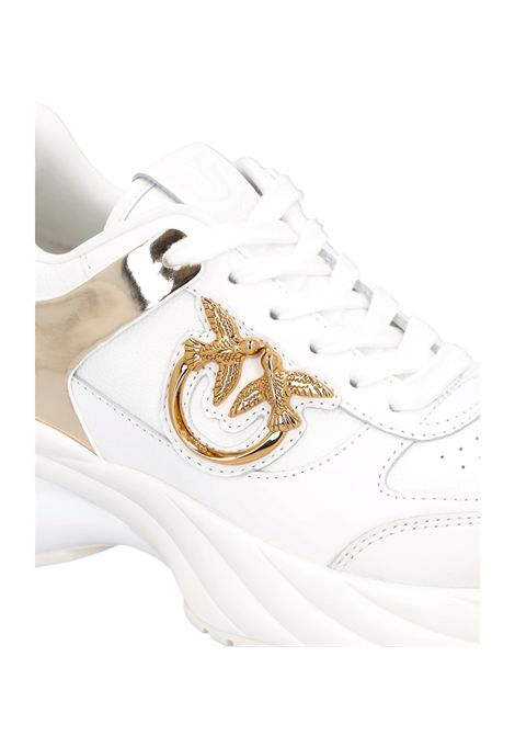 Sneakers Pinko donna Ariel SS0027P025 Bianche pelle ginnastica lacci running PINKO | Sneakers | SS0027P025Z1B