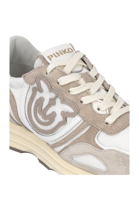 Sneakers Pinko donna Zoe SS0087P076 Bianche pelle inserti logo gomma grip PINKO | Sneakers | SS0087P076K26