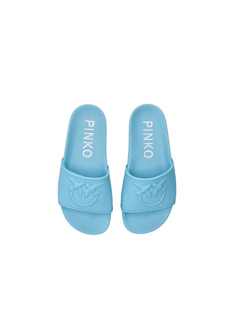 Ciabatte Pinko donna Dilly SS0093E027 Celesti estive fascia logo gommate PINKO | Ciabatte | SS0093E027EA7