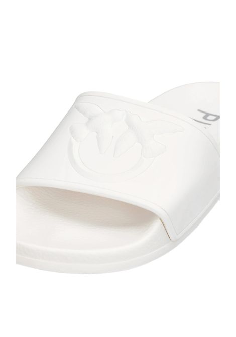 Ciabatte Pinko donna Dilly SS0093E027 Bianche gommate estive fascia rilievo PINKO | Ciabatte | SS0093E027Z1B