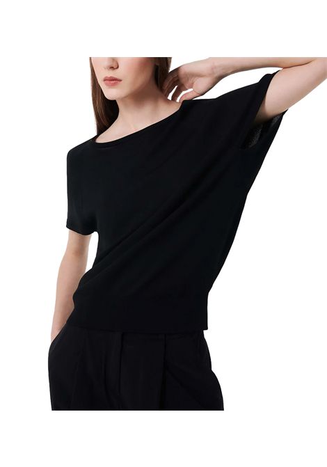 Maglia Rrd Maxell Bat Wom Knit donna 25601 Nera monocroma filato cotone viscosa RRD | 2560110