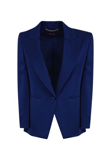 Blazer Studio Max Mara donna Galazia 2516041023600 Blu scollo a v revers polsini vestibilità over STUDIO | Blazer | 2516041023600036