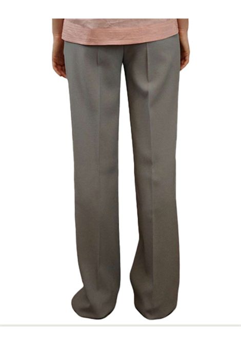 Pantalone Studio Max Mara donna Quasar 2516131081600 Grigio lana linea dritta zip patta gancetto STUDIO | Pantaloni | 2516131081600042
