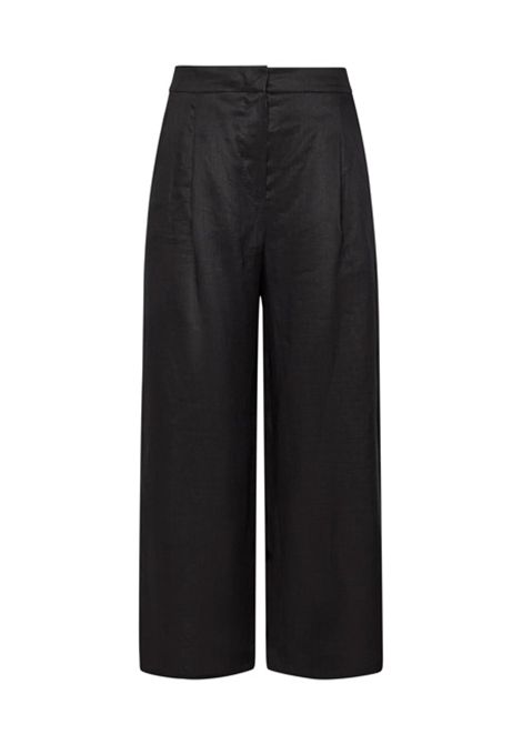 Pantalone Studio Max Mara donna Dazzy 2516131092600 Nero vita alta tasche laterali gamba dritta alta lunghezza  STUDIO | Pantaloni | 2516131092600003
