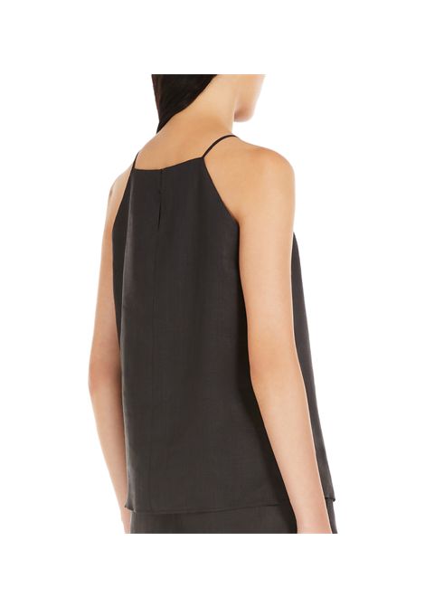 Top Studio donna 2516161042600 Nero ramiè spalline sottili scollo dritto chiusura a goccia svasata STUDIO | Top | 2516161042600003
