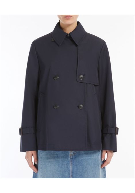 Trench Weekend donna 2515021041600 blu corto gabardina antigoccia WEEKEND | Trench | 2515021041600006