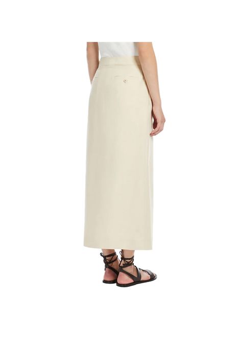 Gonna Weekend donna Nausica 2515041071600 Beige lunga viscosa lino zip WEEKEND | Gonne | 2515101022600004