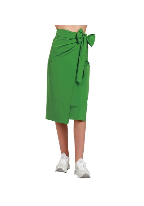 Gonna Weekend donna Narsete 2515101042600 Verde poliestere cotone fiocco dritta asimmetrico portafoglio WEEKEND | Gonne | 2515101042600007