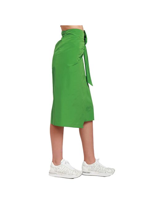 Gonna Weekend donna Narsete 2515101042600 Verde poliestere cotone fiocco dritta asimmetrico portafoglio WEEKEND | Gonne | 2515101042600007