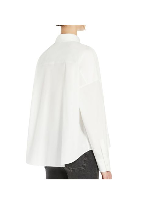Camicia Weekend donna Aureo 2515111071600 Bianco cotone popeline carrè asimmetrico WEEKEND | Camicia | 2515111071600001
