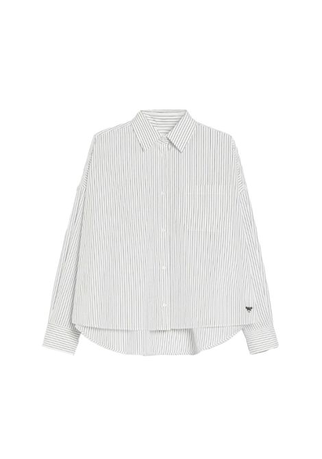 Camicia Weekend donna Aureo 2515111071600 Bianco riche blu manica lunga carrè WEEKEND | Camicia | 2515111071600071
