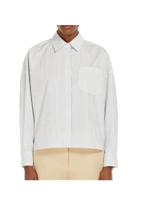 Camicia Weekend donna Aureo 2515111071600 Bianco riche blu manica lunga carrè WEEKEND | Camicia | 2515111071600071
