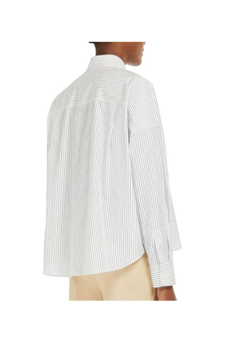 Camicia Weekend donna Aureo 2515111071600 Bianco riche blu manica lunga carrè WEEKEND | Camicia | 2515111071600071