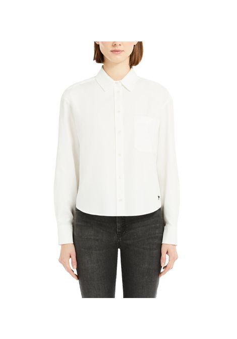 Camicia Weekend donna Apice 2515111101600 Bianco cotone colletto taschino manica lunga carrè ricamato WEEKEND | Camicia | 2515111101600001
