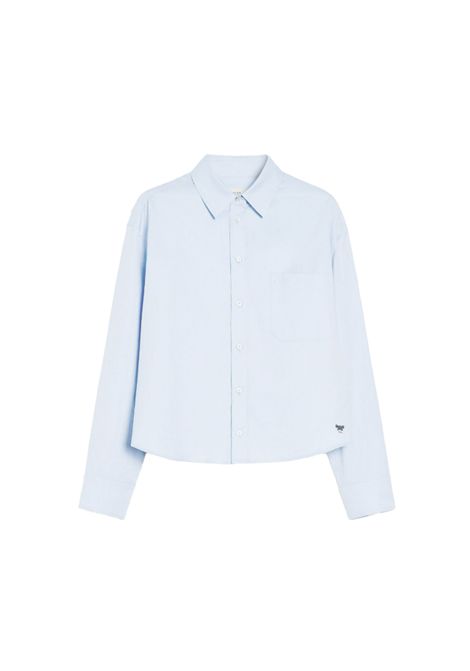 Camicia Weekend donna Apice 2515111101600 Celeste cotone carrè polsino colletto ricamato WEEKEND | Camicia | 2515111101600002