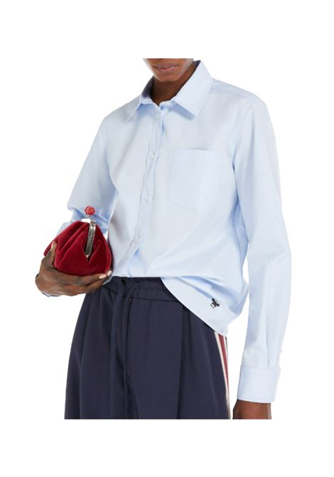 Camicia Weekend donna Apice 2515111101600 Celeste cotone carrè polsino colletto ricamato WEEKEND | Camicia | 2515111101600002