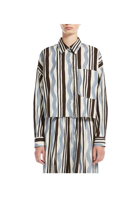 Camicia Weekend donna Ragtime 2515111112600 Fantasia cropped asimmetrico bottoni dritta WEEKEND | Camicia | 2515111112600004
