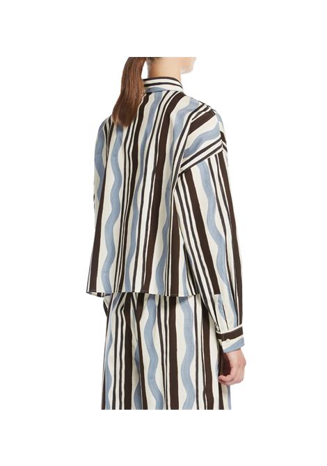 Camicia Weekend donna Ragtime 2515111112600 Fantasia cropped asimmetrico bottoni dritta WEEKEND | Camicia | 2515111112600004