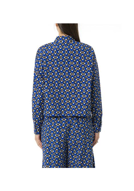 Camicia Weekend donna Ragtime 2515111112600 Blu cropped asimmetrico cotone bottoni dritta WEEKEND | Camicia | 2515111112600005