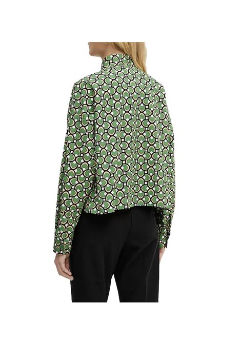 Camicia Weekend donna Ragtime 2515111112600 Verde cropped asimmetrico spacchi bottoni cotone WEEKEND | Camicia | 2515111112600006