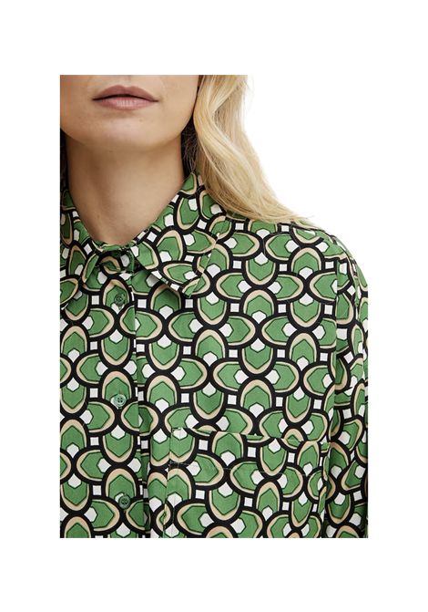 Camicia Weekend donna Ragtime 2515111112600 Verde cropped asimmetrico spacchi bottoni cotone WEEKEND | Camicia | 2515111112600006