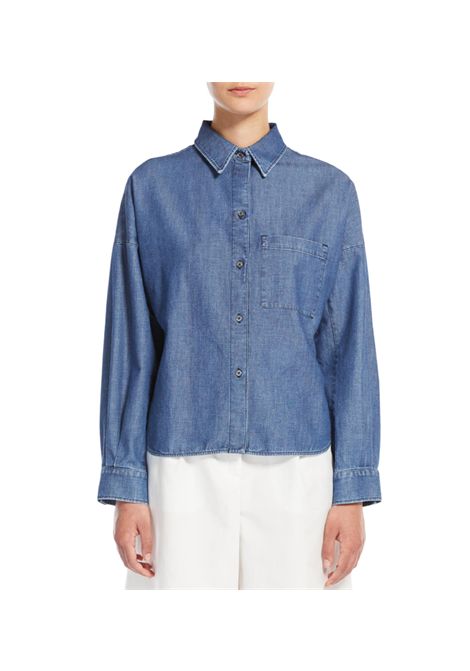 Camicia Weekend donna Nettare 2515111152600 Blu denim colletto tasca dritto casual WEEKEND | Camicia | 2515111152600001