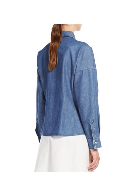 Camicia Weekend donna Nettare 2515111152600 Blu denim colletto tasca dritto casual WEEKEND | Camicia | 2515111152600001
