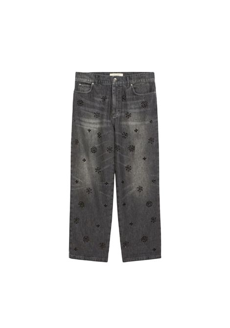 Jeans Weekend donna Manetta 2515181021600 Grigio ricamo farfalla logo zip bottone chiodo paillette canottiglie WEEKEND | Jeans | 2515181021600025