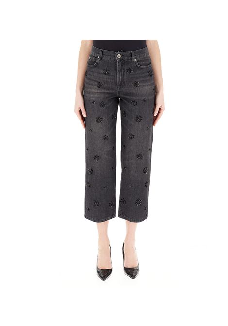 Jeans Weekend donna Manetta 2515181021600 Grigio ricamo farfalla logo zip bottone chiodo paillette canottiglie WEEKEND | Jeans | 2515181021600025