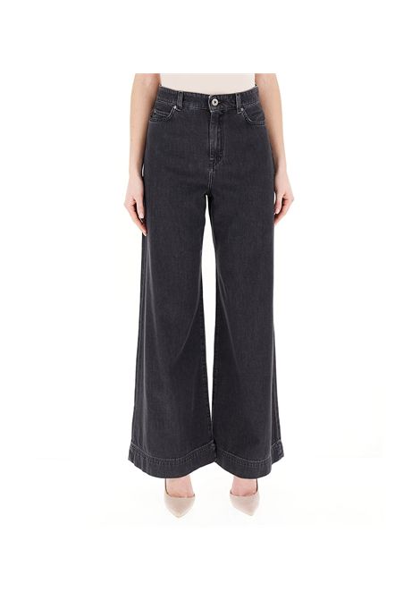 Jeans Weekend donna Vega 2515181061600 Grigio denim cotone gamba larga wide leg WEEKEND | Jeans | 2515181061600007
