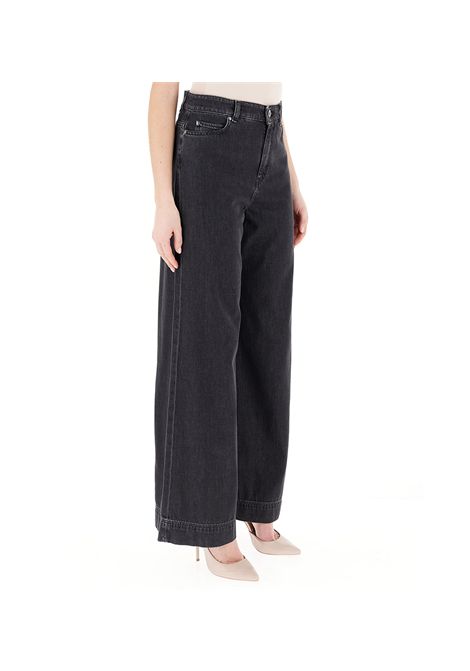 Jeans Weekend donna Vega 2515181061600 Grigio denim cotone gamba larga wide leg WEEKEND | Jeans | 2515181061600007