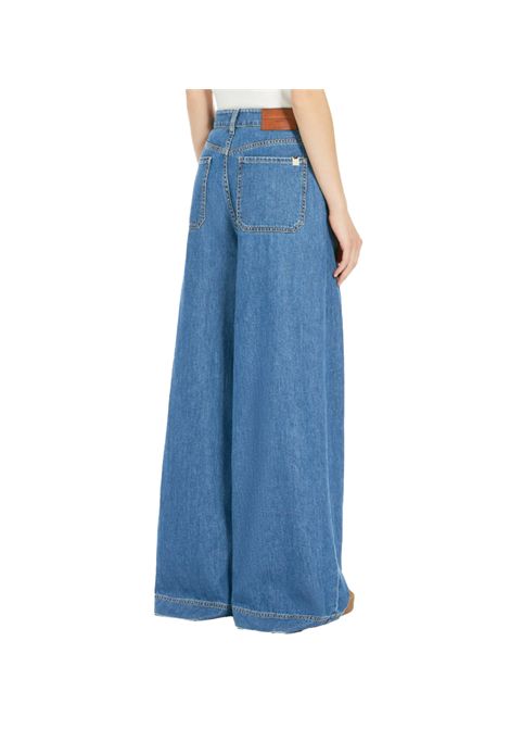 Jeans Weekend donna Vega 2515181061600 Blu cotone ampia rivetti label logo farfalla WEEKEND | Jeans | 2515181061600020