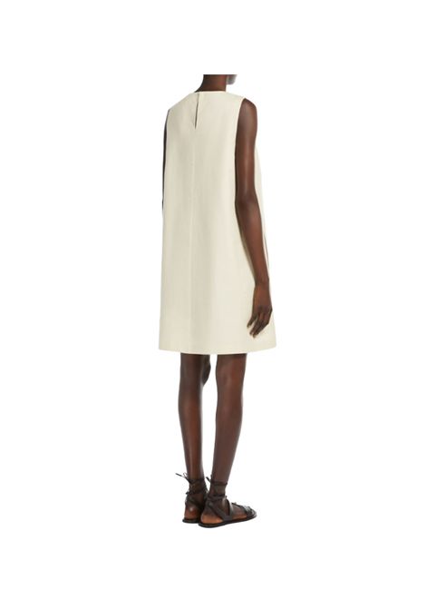 Abito Weekend donna Donald 2515221012600 Beige cotone lino ricamo trapezio goccia scollo WEEKEND | Abiti | 2515221012600004