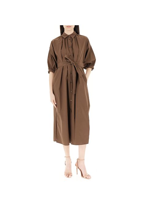 Abito Weekend donna Catone 2515221042600 Marrone chemisier cotone palloncino colletto WEEKEND | Abiti | 2515221042600011