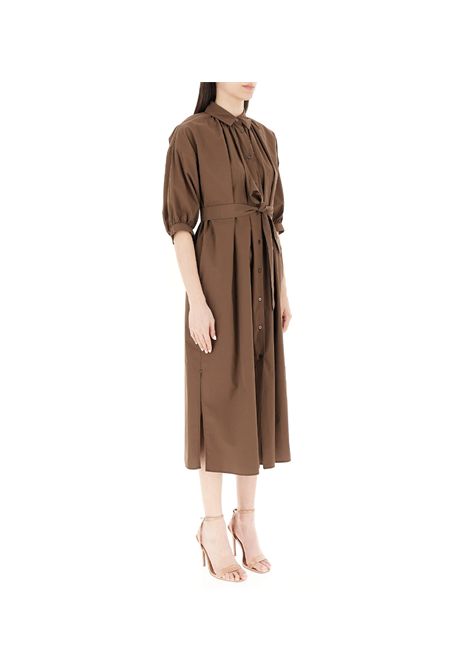 Abito Weekend donna Catone 2515221042600 Marrone chemisier cotone palloncino colletto WEEKEND | Abiti | 2515221042600011