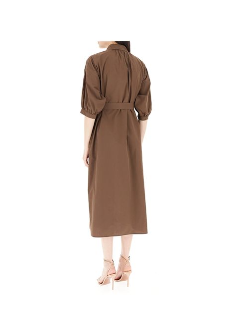 Abito Weekend donna Catone 2515221042600 Marrone chemisier cotone palloncino colletto WEEKEND | Abiti | 2515221042600011