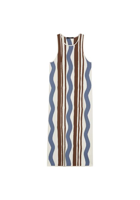 Abito Weekend donna Lacca 2515321012600 Fantasia viscosa filato regular fit senza miniche girocollo righe onde WEEKEND | Abiti | 2515321012600017