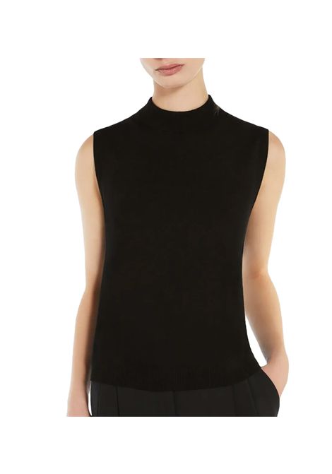 Top Weekend donna Belgio 2515361065106 Nero viscosa orlo a coste poliestere regular WEEKEND | Maglie | 2515360161003