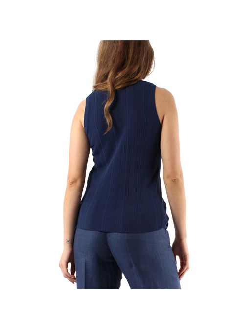 Canotta Weekend donna Ceylon 2515361012600 Blu viscosa poliammide scollo tondo WEEKEND | Canotte | 2515361012600005