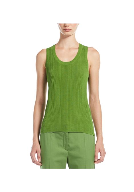 Canotta Weekend donna Ceylon 2515361012600 Verde viscosa poliammide scollo tondo WEEKEND | Canotte | 2515361012600008