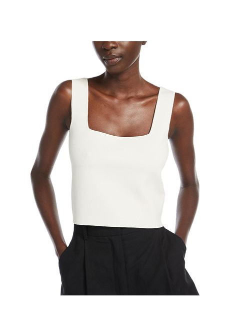 Top Weekend donna Pilade 2515361022600 Beige viscosa poliestere crop filato scollo quadrato WEEKEND | 2515361022600002