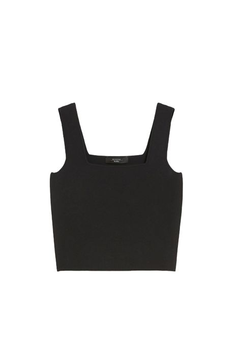 Top Weekend donna Pilade 2515361022600 Nero crop viscosa poliestere scollo quadrato WEEKEND | 2515361022600007