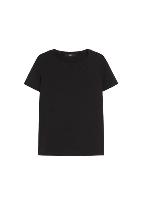 T-shirt Weekend donna Multib 2515371011600 Nera manica corta cotone elastan girocollo logo WEEKEND | T shirt | 2515371011600003